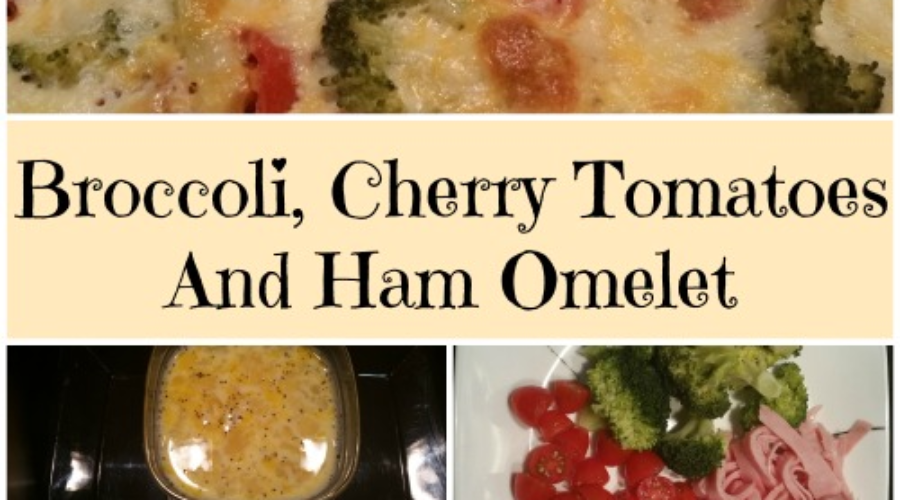 Broccoli, Cherry Tomatoes And Ham Omelet