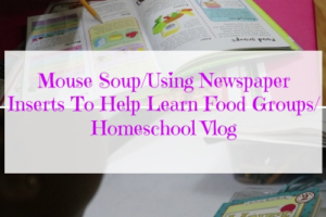 Mouse Soup/Using Newspaper Inserts To Help Learn Food Groups/Homeschool Vlog