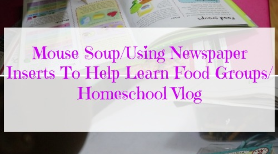 Mouse Soup/Using Newspaper Inserts To Help Learn Food Groups/Homeschool Vlog