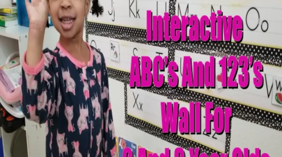 Interactive ABC And Numbers Wall For Two And Three Year Olds