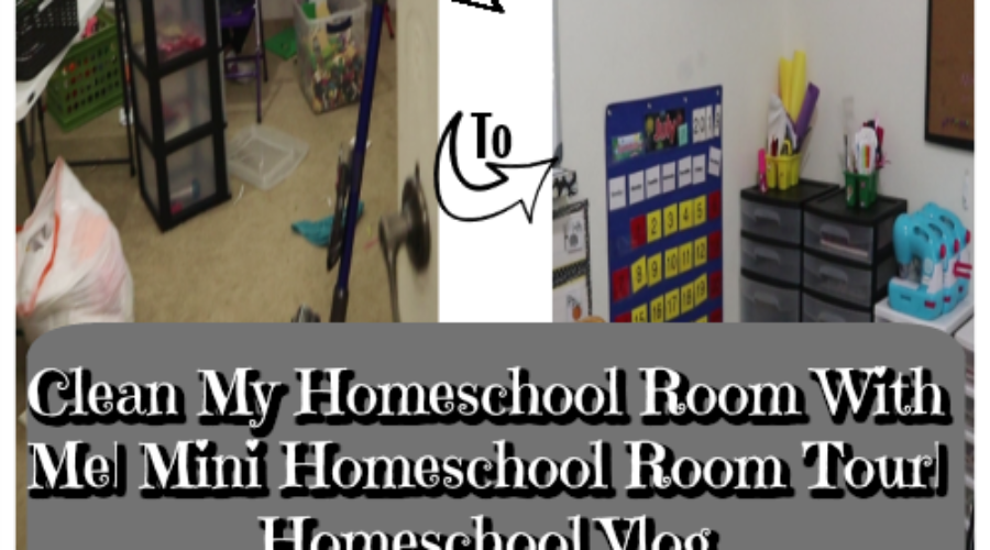 Clean My Homeschool Room With Me| Mini Homeschool Room Tour| Homeschool Vlog
